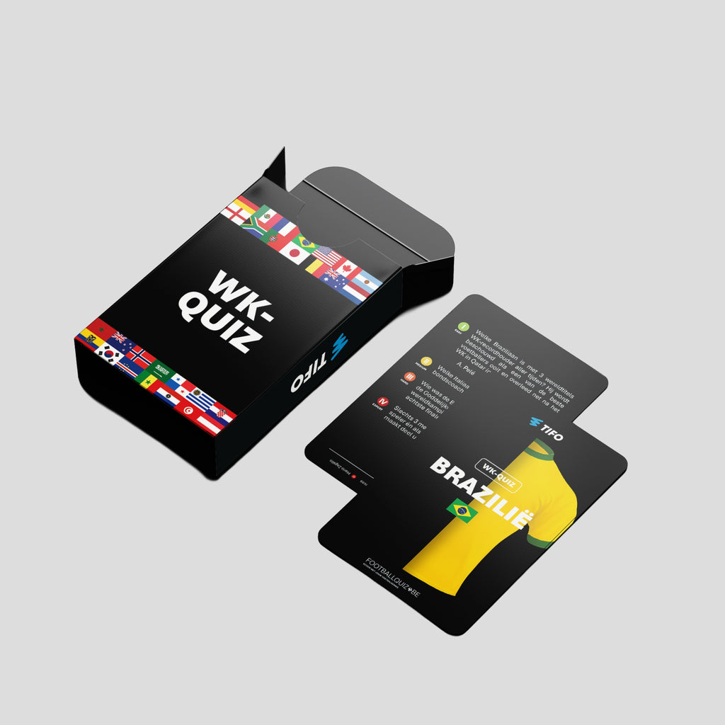 inhoud WK quiz box kaarten en spelmateriaal voetbal quiz 2026