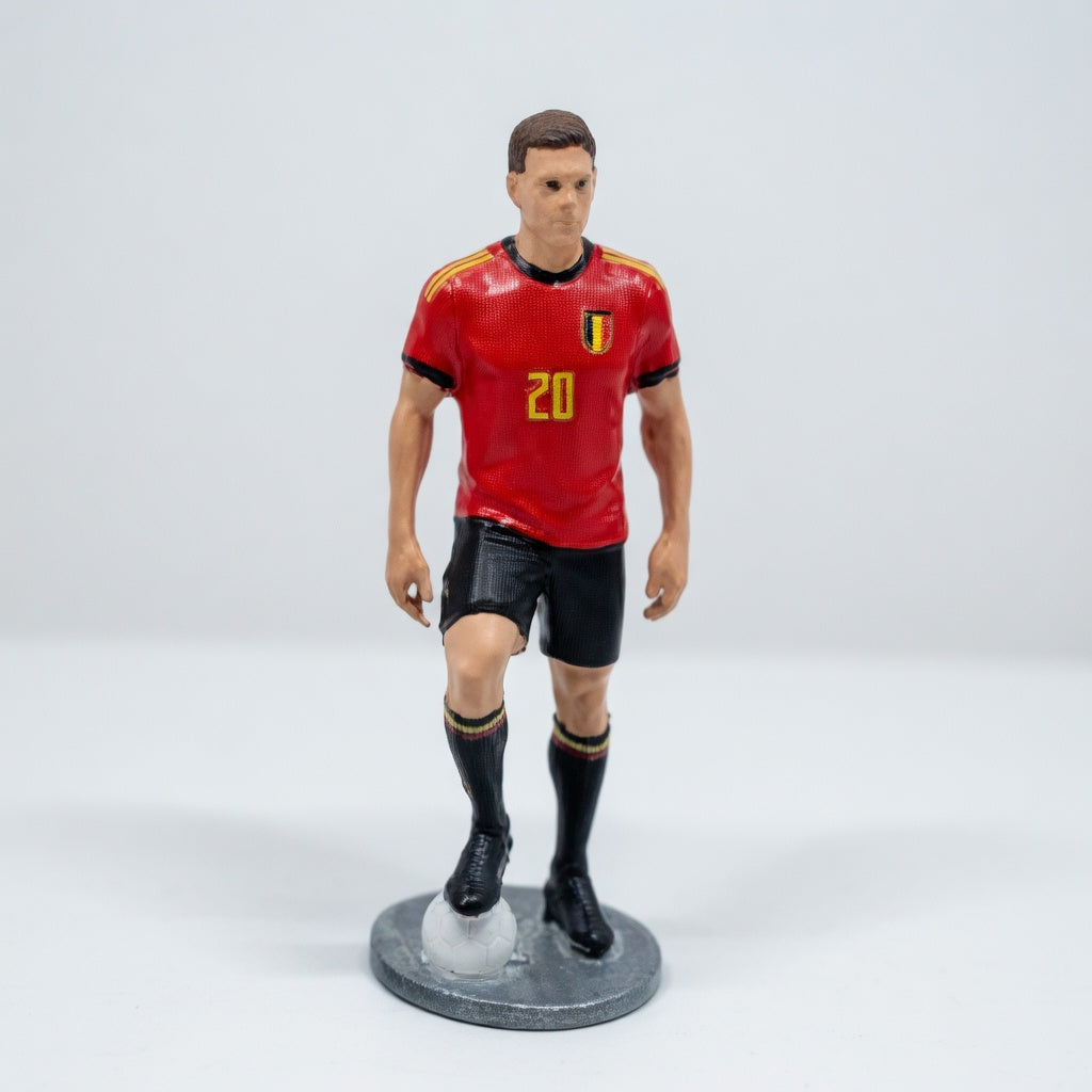 Rode Duivels voetbalfiguur België speler rood tenue collectible
